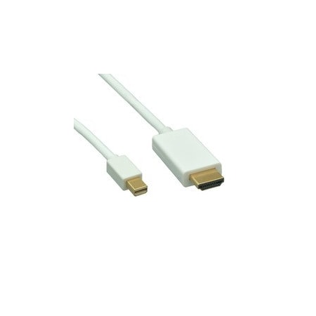 Cable Wholesale Mini DisplayPort to HDMI Cable, Mini DisplayPort Male to HDMI Male, 3 foot 10H1-62303